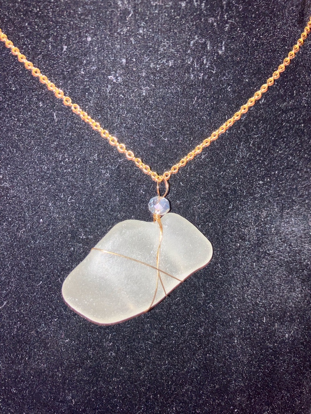 #142 handmade seaglass pendant necklace